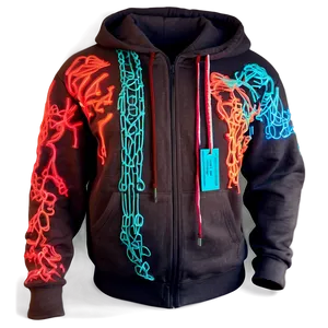 Glow In The Dark Hoodie Strings Png 06272024 PNG image