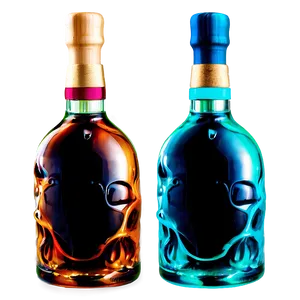 Glow In The Dark Liquor Bottle PNG Ool35