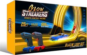 Glow Streamers R C Racing Set PNG image