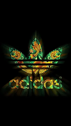 Glowing Adidas Logo Artwork PNG image