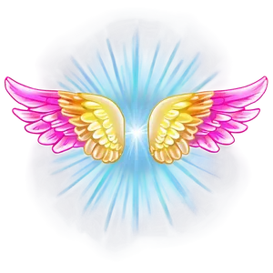 Glowing Angel Wings Outline Png Abc48 PNG image