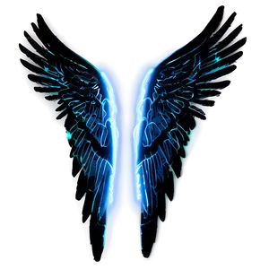 Glowing Angel Wings Outline PNG Dmw40