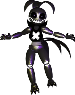 Glowing Anime Style Robot Character