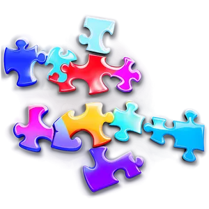 Glowing Autism Puzzle Emblem Png 15 PNG image