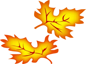 Glowing Autumn Leaves Clipart PNG image