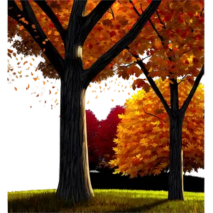 Glowing Autumn Tree PNG 06122024 PNG