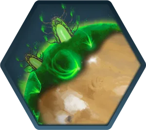 Glowing Bacteria Artistic Representation PNG