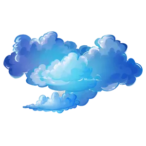 Glowing Blue Clouds PNG Tyq