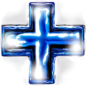 Glowing Blue Cross Emblem Png 06292024 PNG image