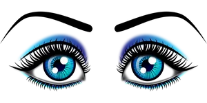 Glowing Blue Eyesin Darkness