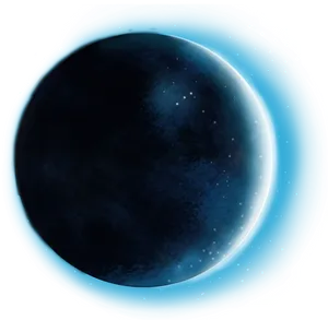 Glowing Blue Planet Sticker PNG image