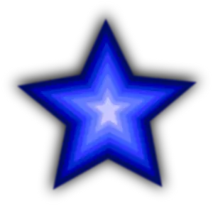 Glowing Blue Star Graphic PNG image