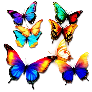 Glowing Butterflies Png Vkp PNG image