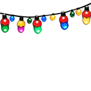 Glowing Cartoon Christmas Lights Png 06282024 PNG image