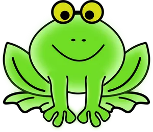 Glowing Cartoon Frog