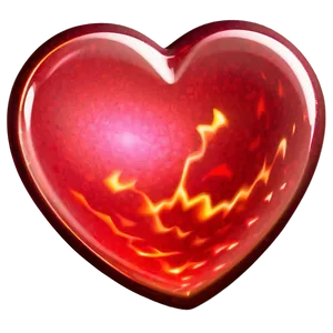 Glowing Cartoon Heart Png 06132024 PNG image