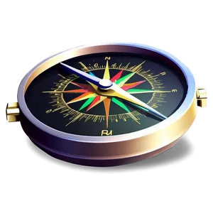 Glowing Compass In Dark Png 05042024 PNG image