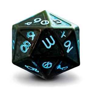 Glowing D20 PNG Xuo36