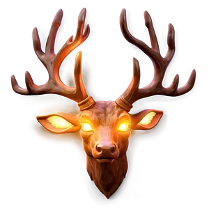 Glowing Deer Head Symbol PNG 06212024