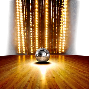 Glowing Disco Ball Center Stage PNG