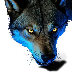 Glowing Eyes Wolf In Dark PNG Jhl62