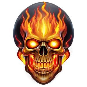 Glowing Fire Skull Png Tsj42 PNG image