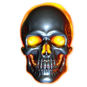 Glowing Fire Skull PNG Vop PNG