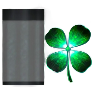 Glowing Four Leaf Clover PNG 05252024