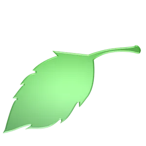 Glowing Green Leaf Graphic