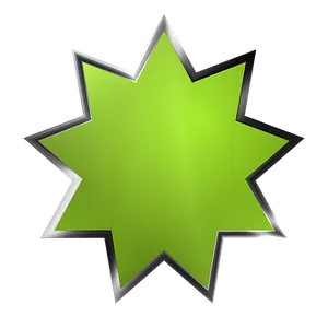 Glowing Green Star Graphic PNG image