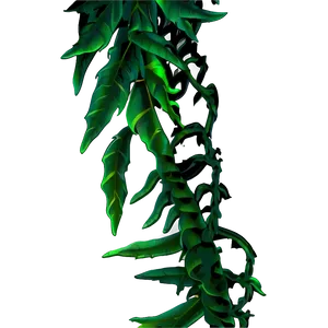 Glowing Green Vine Twist PNG image