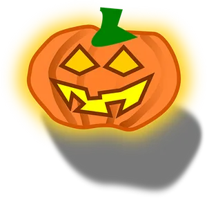 Glowing Halloween Pumpkin Illustration PNG image