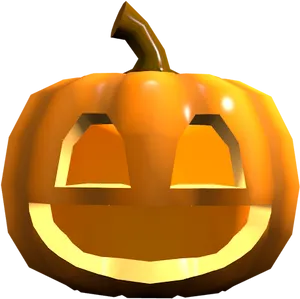 Glowing Halloween Pumpkin Lantern PNG image