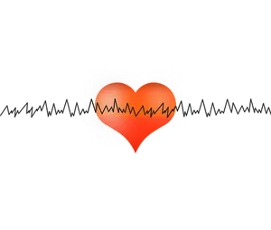 Glowing Heart E K G Pattern