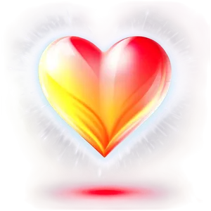 Glowing Heart Illustration PNG B