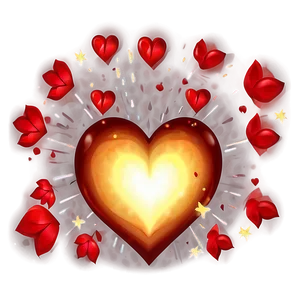 Glowing Heart Illustration PNG C