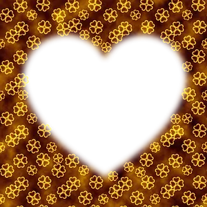 Glowing Heart Pattern Background