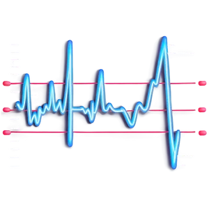 Glowing Heartbeat Line Png 06292024 PNG image