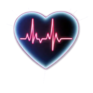 Glowing Heartbeat Line PNG Ywu