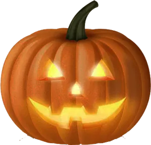 Glowing Jack O Lantern Halloween PNG image