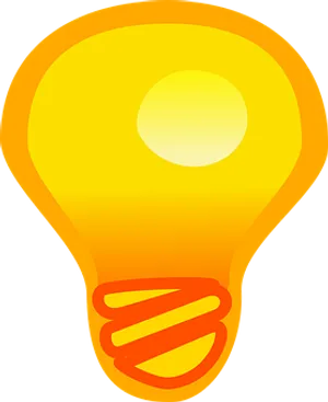 Glowing Lightbulb Graphic PNG image