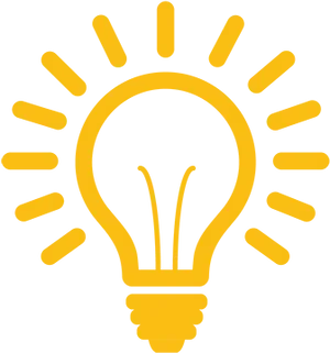 Glowing Lightbulb Graphic PNG image