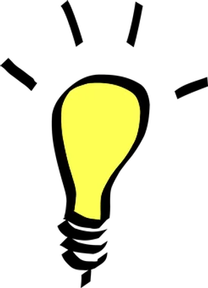 Glowing Lightbulb Icon