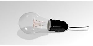 Glowing Lightbulbon Dark Background