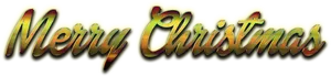 Glowing Merry Christmas Text