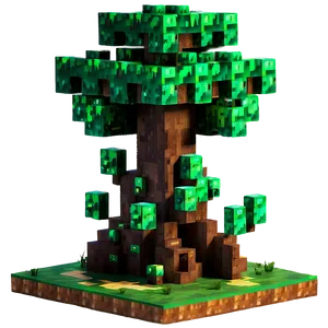 Glowing Minecraft Tree Png Xww5 PNG image