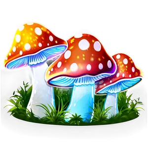 Glowing Mushrooms Png 05242024 PNG image