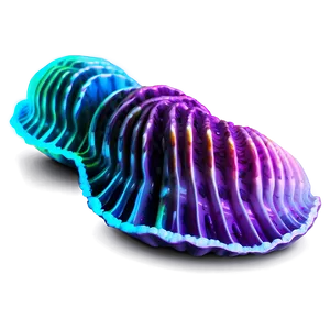 Glowing Neon Clam PNG 05242024 PNG