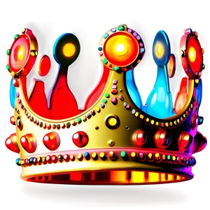 Glowing Neon Crown Illustration Png 06272024 PNG image