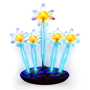 Glowing Neon Flowers PNG 65